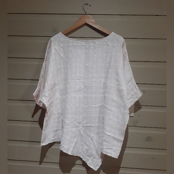 Beyond Capri Women's Linen Top One Size - Picture 3 of 7